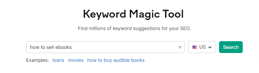 semrush keyword tool