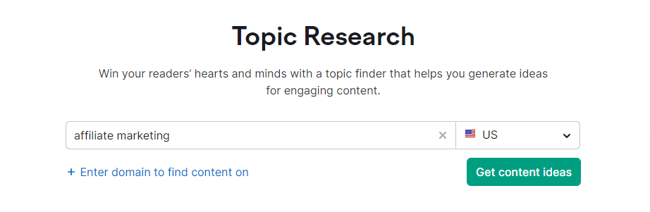 semrush topic tool